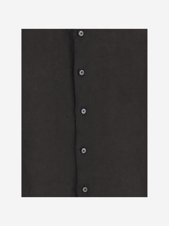 Alessandro Gherardi Mens Linen Shirt Black