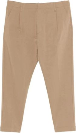 Dondup Ben Carrot Poplin Broek - Heren - Straight fit broeken - Beige - W36 - Katoen - Broeken