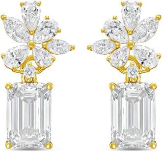 Diana M. Jewels 14KT YELLOW GOLD LAB GROWN DIAMOND FASHION EARRINGS WEIGHING 12.00 CTS TW