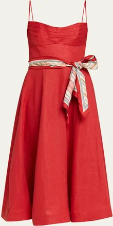 Zimmermann Rebellion Tuck Midi Dress
