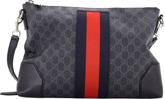 Gucci Web Zip Flat Messenger Gg Medium (Authentic Pre-Loved)