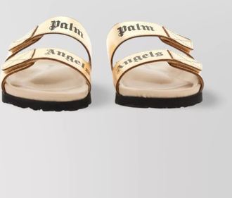 Palm Angels logo double strap sandals