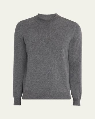 Brunello Cucinelli Mens Exclusive Ribbed Cashmere Mock Neck Sweater