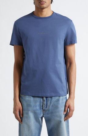 Maison Margiela Crewneck T-Shirt in Avio/Grey Embroidery at Nordstrom, Size 52 Eu