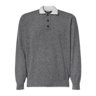 Eleventy Maglione polo a mezza abbottonatura - - Knitwear - Uomo - Grigio - 2XL