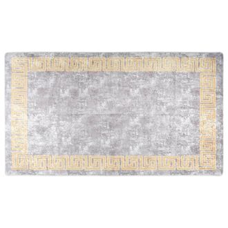 Berkfield Home Rug Washable 190x300 cm Grey Anti Slip | Size: 100 cm diameter
