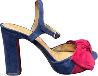 Chie Mihara Cactus Sandalen met Hoge Hak - Dames - Sandalen met hakken - Blauw - 36 EU - Leer - Schoenen