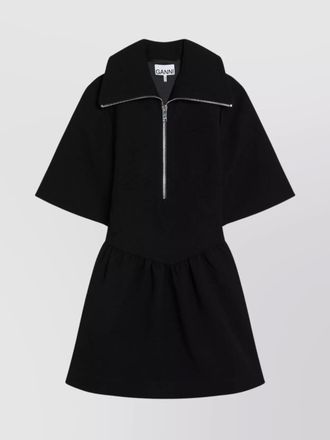 Ganni crepe mini dress