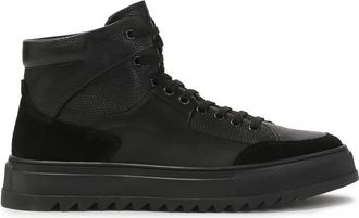 Kazar Ge&iuml;soleerde su&egrave;de en gladleren sneakers - Heren - Sneakers - Zwart - 41 EU - Leer - Schoenen