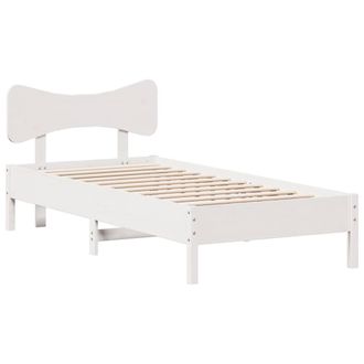 Berkfield Home Bed Frame without Mattress White 100x200 cm Solid Wood Pine