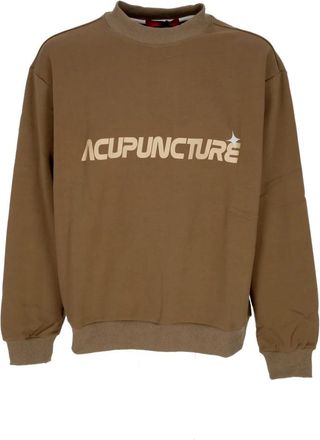 Acupuncture Khaki Shadow Bear Crewneck Sweatshirt - Heren - Sweatshirts - Groen - XL - Katoen - Hoodies & sweatvesten