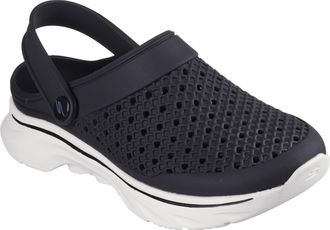 Skechers Womens Foamies Go Walk 7-Joyous Clog, Black/White, 8 UK
