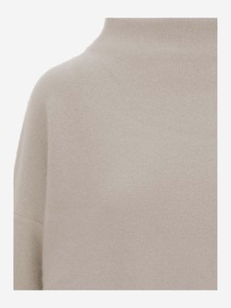 Vince Womens Cashmere Sweater Beige