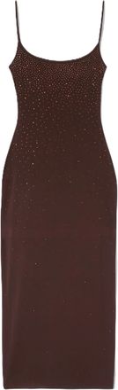 MC2 Saint Barth Midi-Length Dress with Spaghetti Straps and Gradient Embellishments
