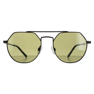 Serengeti Eyewear Aviator Unisex Matte Black Spirit Green 555nm Shelby Metal (archived) - One Size