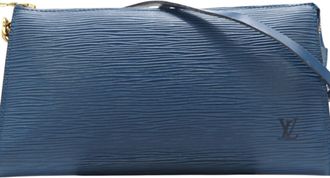 Louis Vuitton Blue Coated Canvas Pouch (Pre-Owned)