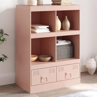 Berkfield Home Highboard Pink 67x39x95 cm Steel | Size: 67 x 39 x 95 cm