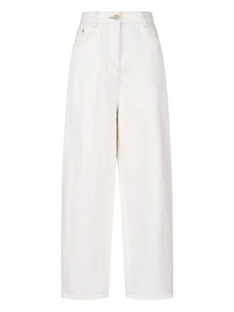 STUDIO TOMBOY contrast-stitch cotton jeans - women - Cotton - S - White