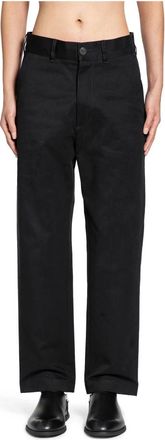 STUDIO NICHOLSON Straight Trousers, male, Black, M, Bill Pant