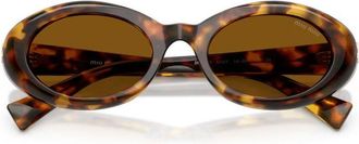 Miu Miu Womens Miu Sunglasses Brown Acetate