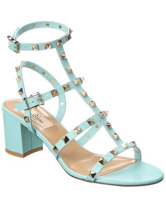 Valentino Rockstud Caged 60 Leather Ankle Strap Sandal