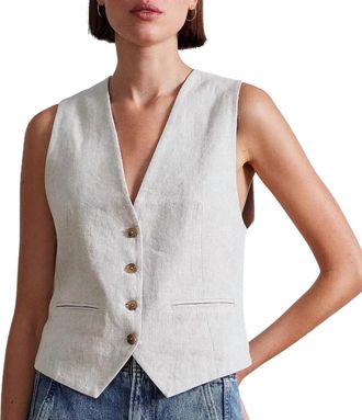 Apiece Apart Cecilia Vest In Flax