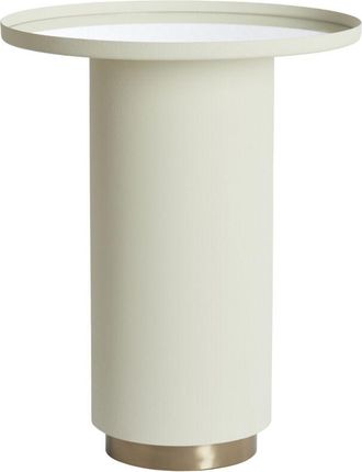 Light & Living Light&living - Mesa Auxiliar Fatima En Crema Mate Con Dorado