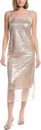 PESERICO Silk-Blend Midi Dress