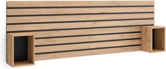 Skraut Home Cabecero efecto madera roble 214x3x70cm
