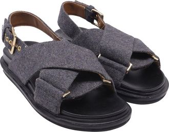 Marni Womens Wool Fussbett Slingback Sandal (Authentic Pre-Loved)