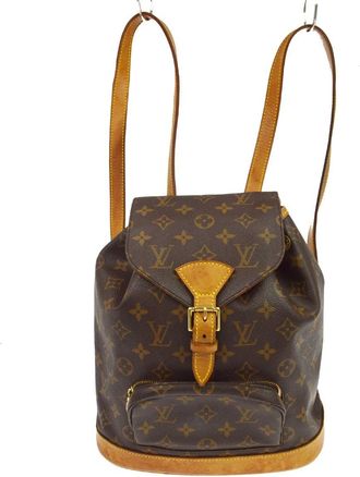 Louis Vuitton Vintage Montsouris Monogram Canvas Brown Canvas Backpack Bag (Pre-Owned)