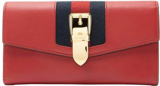 Gucci Red Calfskin Sylvie Continental Wallet (Authentic Pre-Loved)