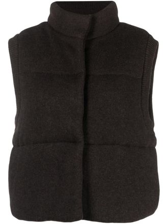 Le Kasha Montana padded cashmere gilet - women - Cashmere/Polyester - One Size - Brown