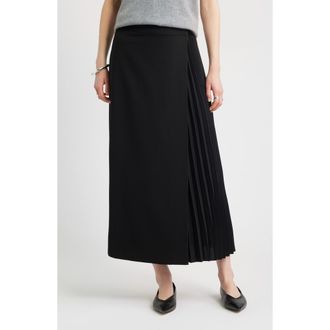 Nordstrom Mixed Media Maxi Skirt in Black at Nordstrom Rack, Size Xx-Large
