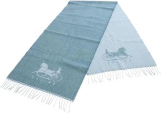 Celine Pre-owned Scarves, female, Green, Size: ONE SIZE Pre-owned Cashmere Scarf