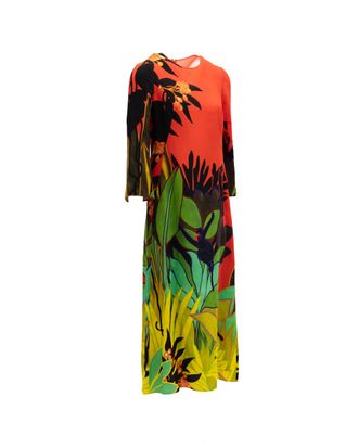 Valentino Garavani Tropical Floral Print Dress - Red