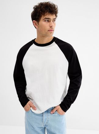 Le 31 Mens Two-tone raglan T-shirt Comfort fit