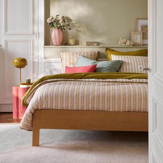 La Redoute Interieurs Kussensloop in perkalkatoen, gestreept, ALISON