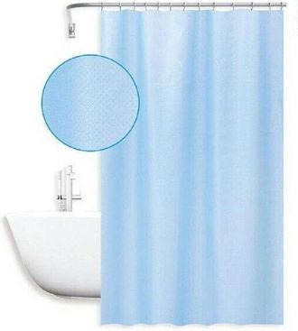 Trade Shop Trade Shop - Tenda Doccia Antimuffa Impermeabile 240x180cm Anelli Azzurra Texture Rombi 59820