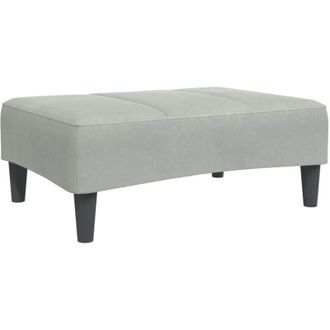vidaXL Footstool Light Grey 77x55x31 cm Velvet vidaXL