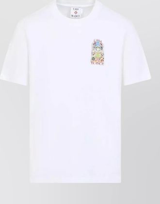 Casablanca graphic crew neck t shirt short sleeves