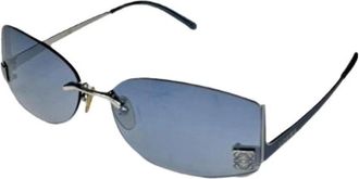 Loewe Pre-owned Accessories, female, Blue, Size: ONE SIZE Pre-owned Metal Sunglasses