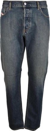 Diesel Klassieke Katoenen Jeans - Heren - Slim Fit Jeans - Blauw - W31 - Katoen - Jeans