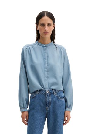 Marc O'Polo Jeansbluse MARC OPOLO, Damen, Gr. 36, authentic light blau wash, Web, Obermaterial: 66% Baumwolle, 34% Lyocell, loose fit, Blusen Jeansbluse, loose fi