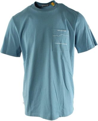 Moncler Frgmt Hiroshi Fujiwara T-shirt - Heren - T-shirts - Blauw - M - Katoen - Tops