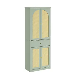 SoBuy Sobuy Armario Zapatero Verde Con 1 Caj&oacute;n Mueble Recibidor Con Puertas De Rejilla Ropero Estrecho De Mdf Para Pasillo 70&times;34&times;180 Cm Capacidad De Carga 8