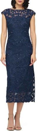 JS Collections Avril Soutache Cocktail Dress in Navy at Nordstrom Rack, Size 2
