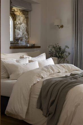 Christy Flannel Marl Super Soft Brushed Cotton Duvet Sets in Beige | Size: Double