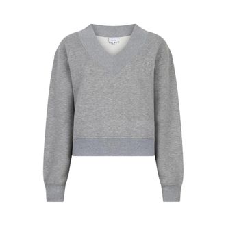Dante6 Nox Cropped V-neck Sweater - Dames - Sweatshirts & Hoodies - Grijs - Maat: XL Katoen