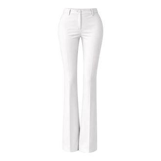 Liu Jo Wide Trousers, female, White, Size: 2XL Flare Trousers